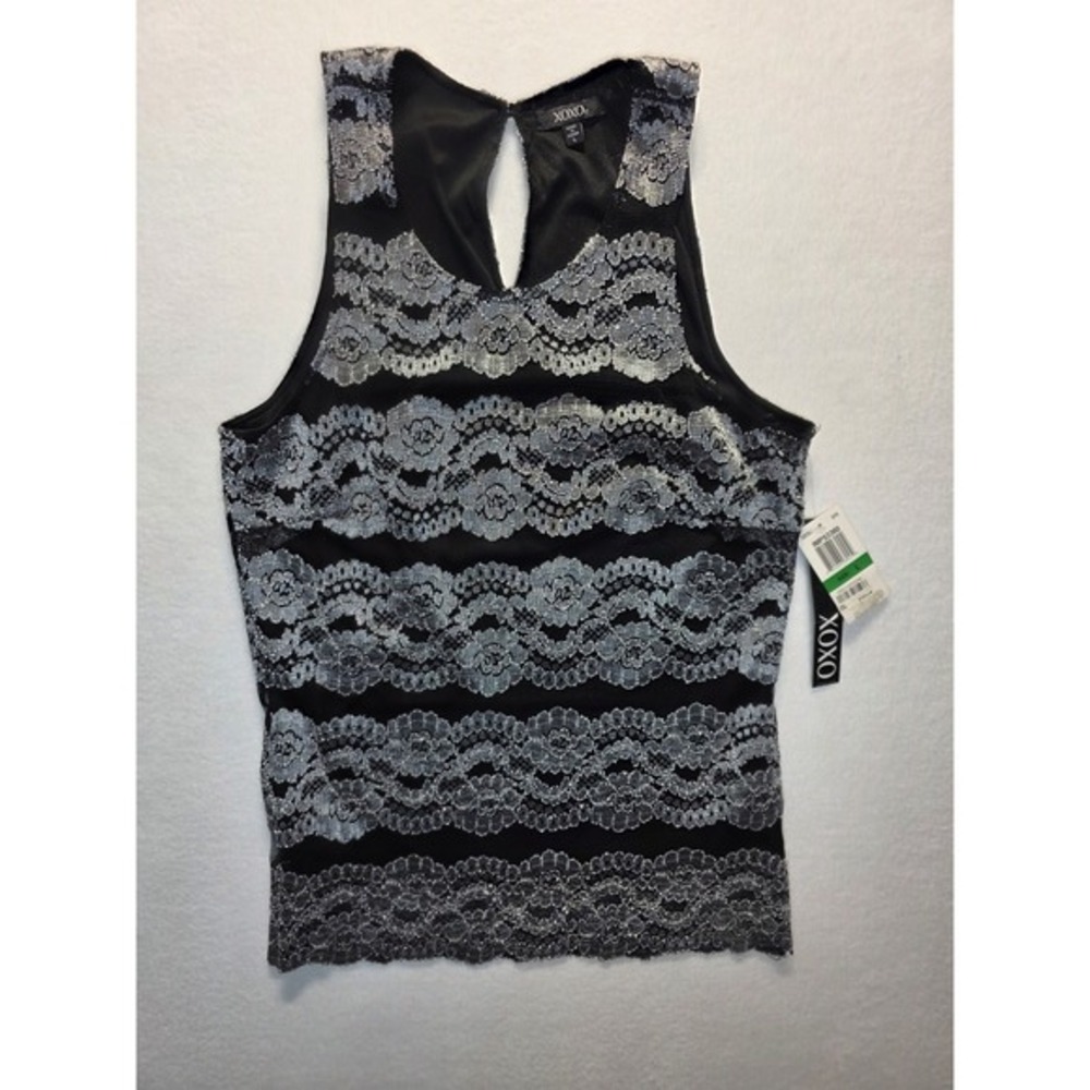 XOXO Metallic Lace Top‎